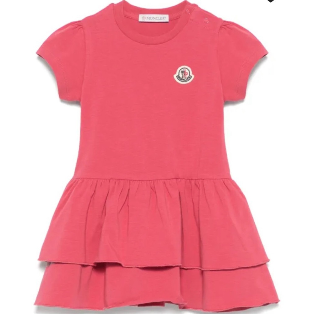 Moncler Burgundy Peplum Dress